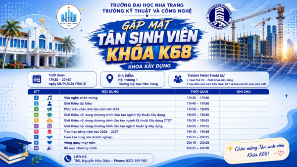 GẶP MẶT TÂN SINH VIÊN KHÓA K68 – KHOA XÂY DỰNG