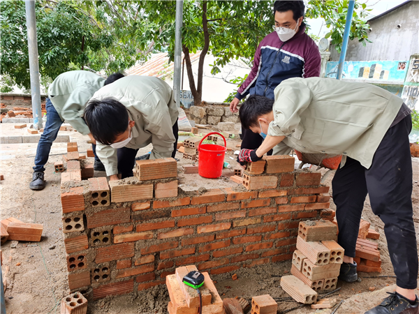 Kết thúc đợt Thực tập công nhân xây dựng tại trường (từ 20/12 đến 31/12/2021)