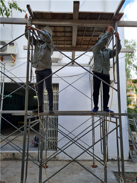 Kết thúc đợt Thực tập công nhân xây dựng tại trường (từ 20/12 đến 31/12/2021)